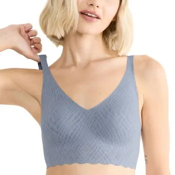 Sloggi BH ZERO Feel Bliss Bralette Blå/Grå Small Dam