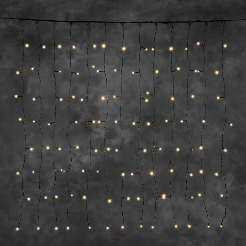Konstsmide 4814-807 Ljusslinga gardin, 104 amber LED Svart kabel