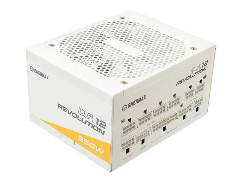 Enermax Revolution D.F. 12 ETV850G-W – Nätaggregat (intern) – ATX12V 3.1 – 80 PLUS Gold – AC 100-240 V – 850 Watt – vit
