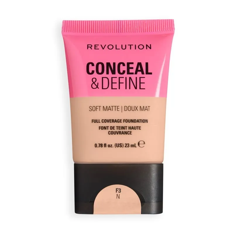 Revolution Beauty London Revolution Conceal and Define Soft Matte Tube Foundation F3N 23 ml