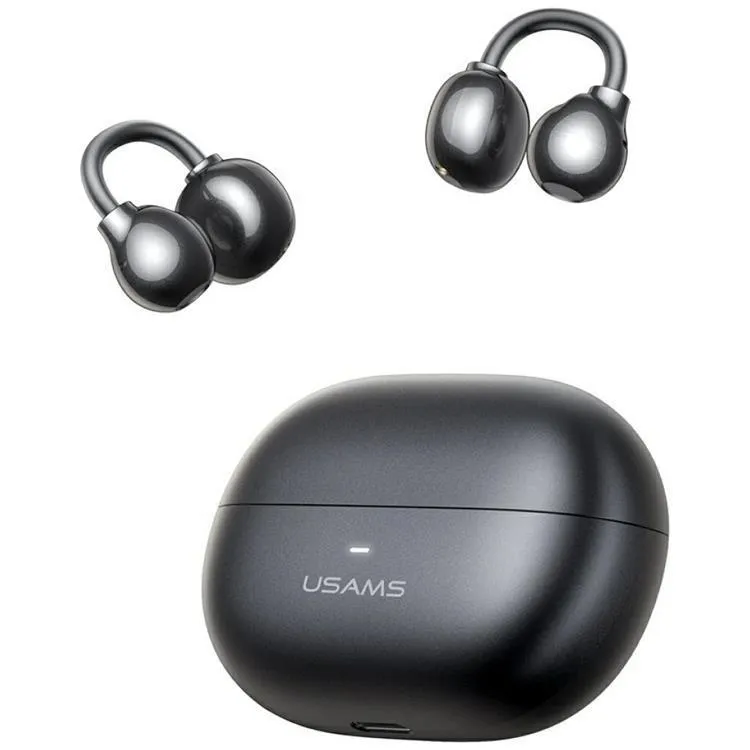 USAMS In-Ear Hörlurar Bluetooth Clip-on Echo R02 - Grå