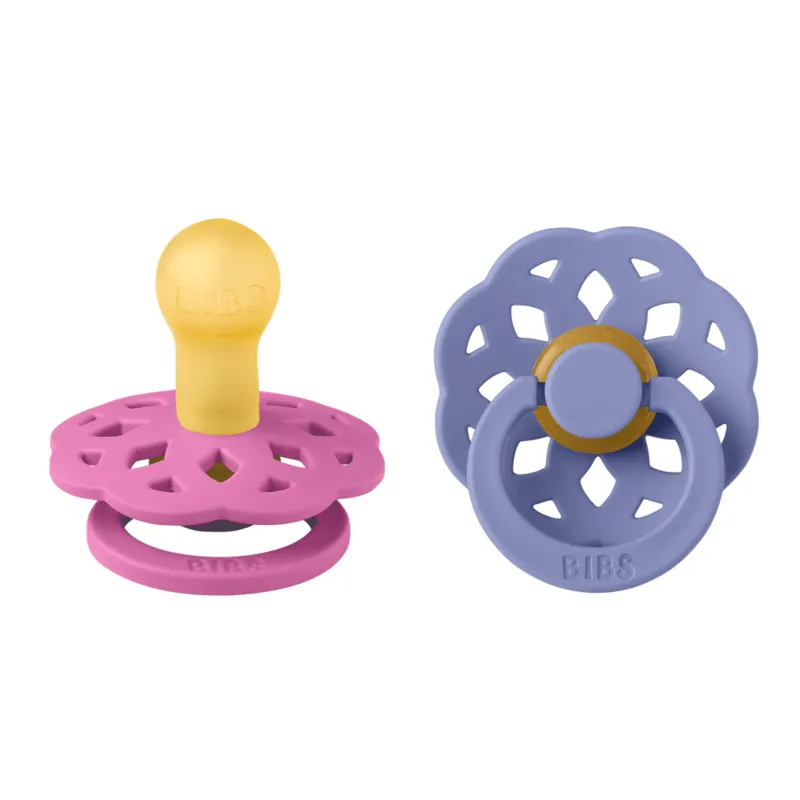 BIBS Böhmen Nappar - Stl. 1 - Rund - 2-pack - Bubblegum/Peri
