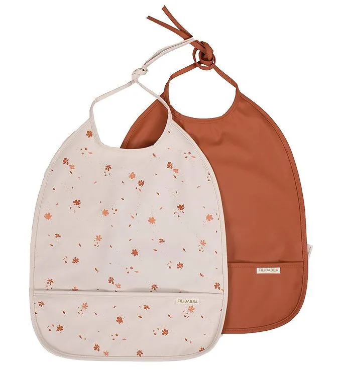 Filibabba Haklapp m. Ficka – 2-pack – Kastanjer