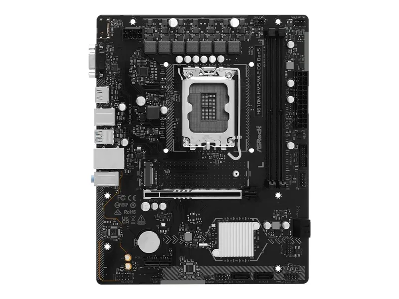 ASRock H610M-HVS/M.2 D5 Gen5 - motherboard - micro ATX - LGA1700 Socket - H610 Moderkort - Intel H610 - Intel LGA1700 - DDR5 RAM - Micro-ATX