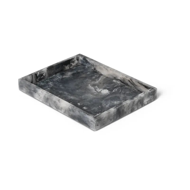 Ferm Living Mist dekorationsbricka 15×20 cm Charcoal