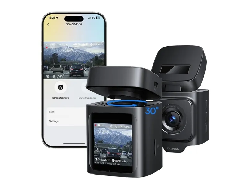 Baseus PrimeTrip VD1 Pro 4K Car Dash Cam - Black