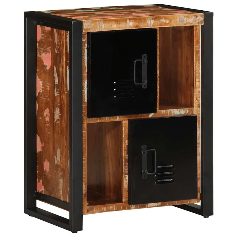 vidaXL Skänk flerfärgad 55x35x70 cm massivt återvunnet trä (#9539)