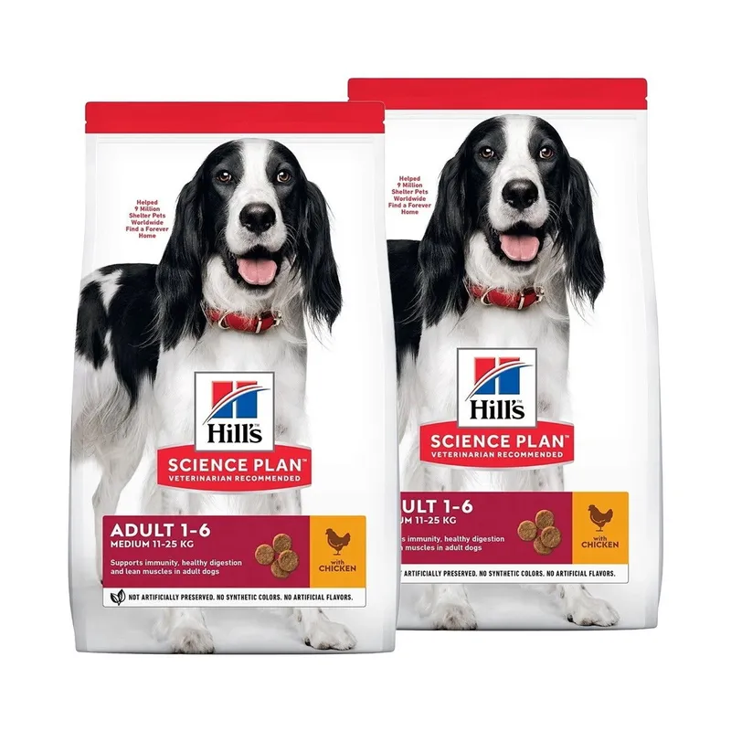 Adult Medium torrfoder med kyckling Hundfoder - 14 kg