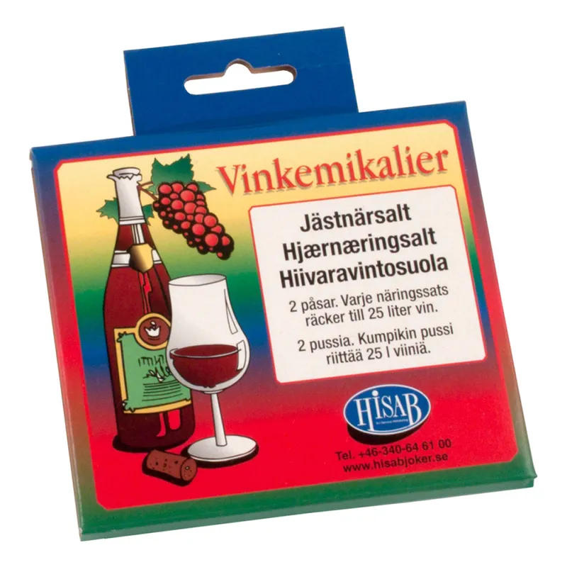 Hisab Vinkemikalier Jästnärsalt - 2 x 10 g