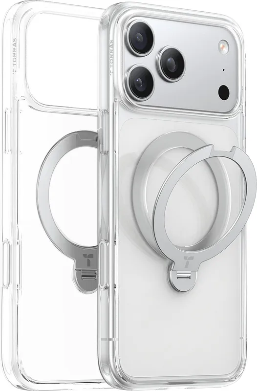 Torras Ostand Q3 Spin - clear - iPhone 17 Pro