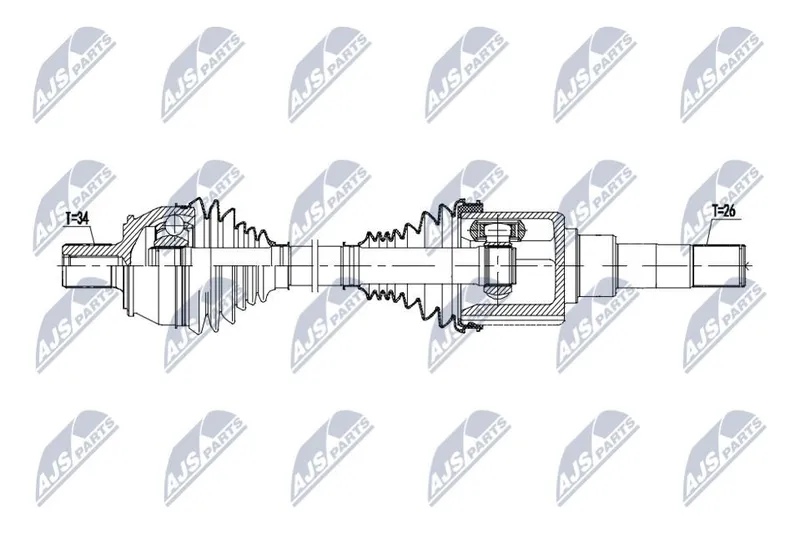 Drivaxel NTY NPW-ME-183