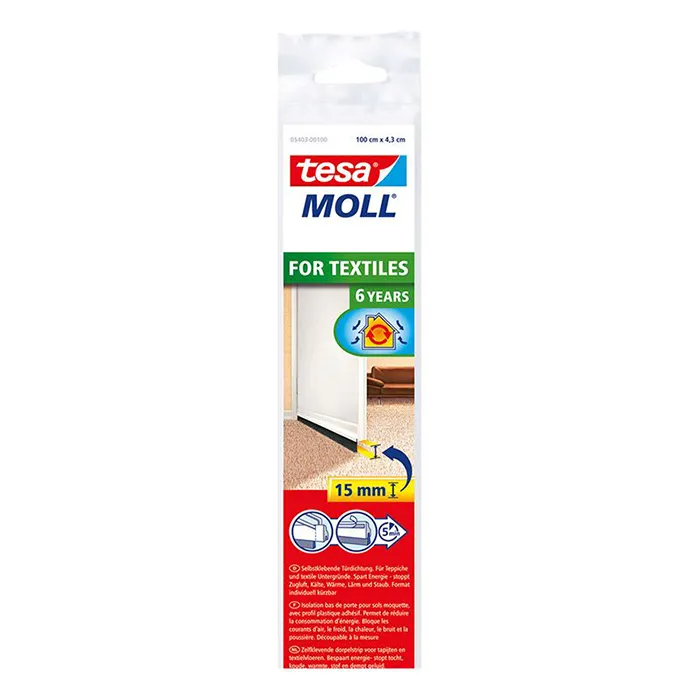 Tesa 05403-00100-00 Borstlist 1 m, 43 mm, självhäftande Vit