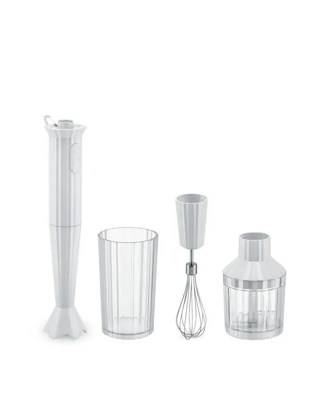 Alessi MDL10S Plissé stavmixerset, vit