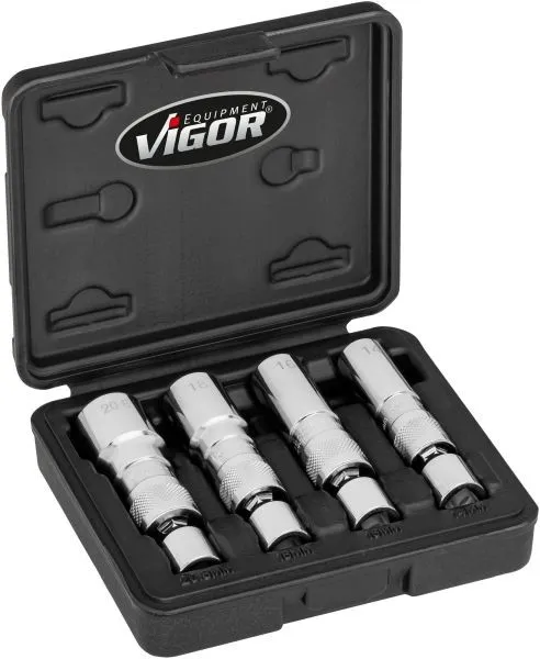 Hylsnyckelsats, tändstift VIGOR V7002/4