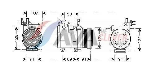 AVA COOLING SYSTEMS HYAK161 AC-kompressor