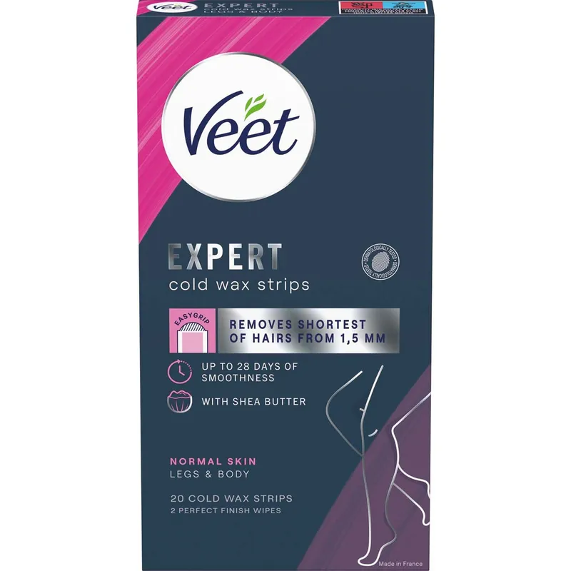 Veet Expert Vaxremsor Ben & Kropp För Normal Hud 20-pack
