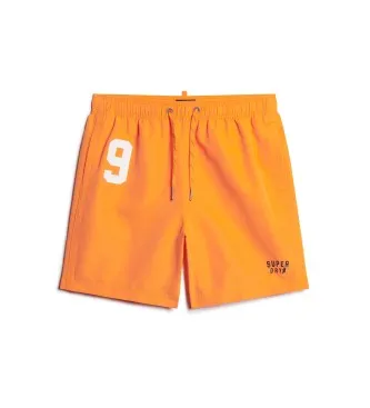 Superdry för män. M3010235A Baddräkt tillverkad av återvunnet material orange (L), Strandkläder, Återvunnen polyester, Hållbar