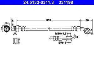 Bromsslang ATE 24.5133-0311.3