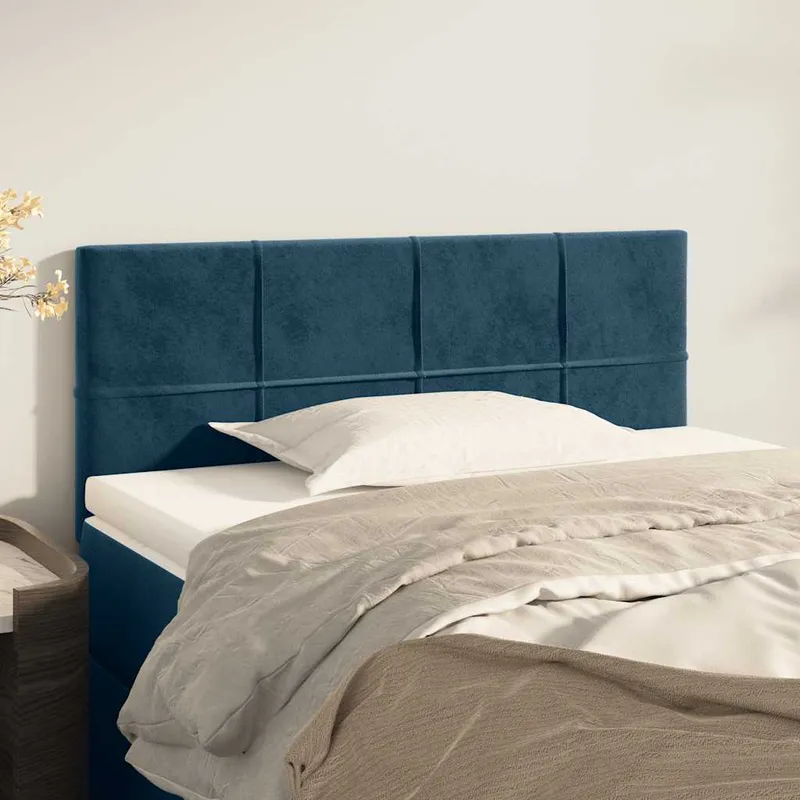 vidaXL Sänggavel mörkblå 90x5x78/88 cm sammet (#8746)
