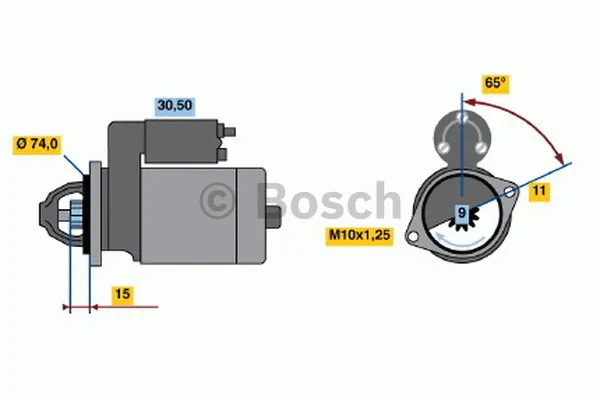 Startmotor BOSCH 0 986 020 571