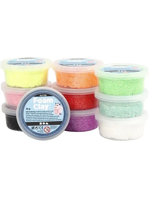 Foam Clay Mixade Färger Glitter