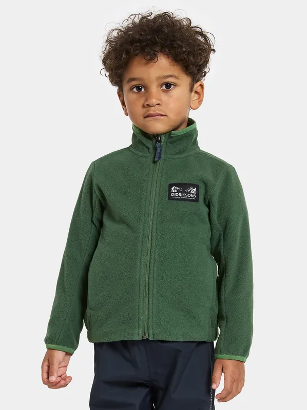 Didriksons Muskot Vindtät Vindfleecejacka, Pine Green, 80