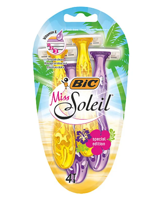 BIC Miss Soleil Colour Collection Rakhyvlar 4-pack