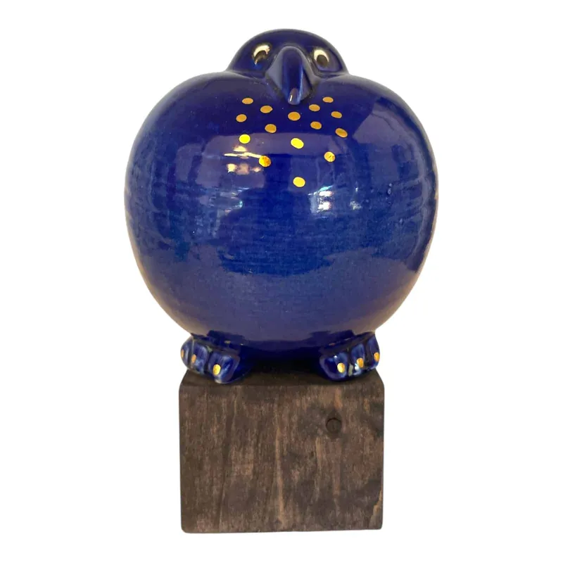 Gustavsberg - Fenix - Fågeln Gottfrid Blå design Lisa Larson