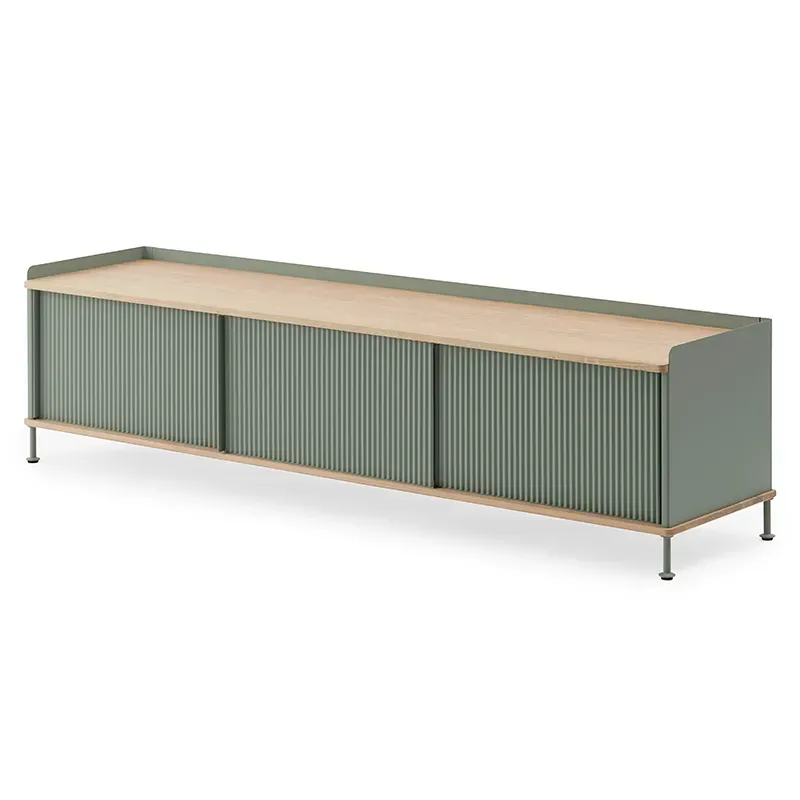 Muuto, Enfold Sideboard 186 x 45 cm - Oiled oak Dusty Green
