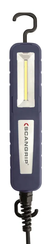 Robust LED-inspektionslampa med kabel som ger 750 lumen. Scangrip