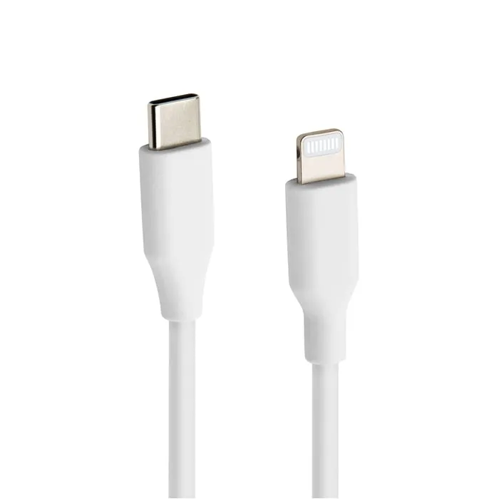 Goobay Lightning till USB-C™ laddnings- och synkroniseringskabel, 0,5 m, vit MFi-kabel för Apple iPhone/iPad