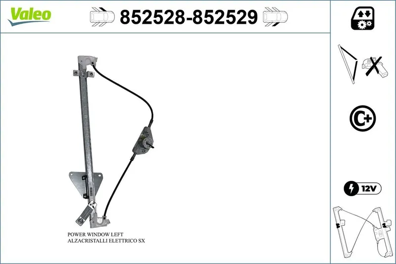 VALEO 852528 Fönsterhiss
