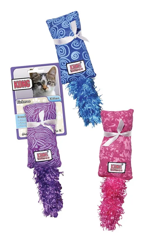 Kattleksak KONG Kickeroo Kitten Blandade färger