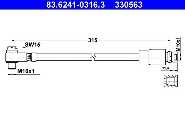 Bromsslang ATE 83.6241-0316.3