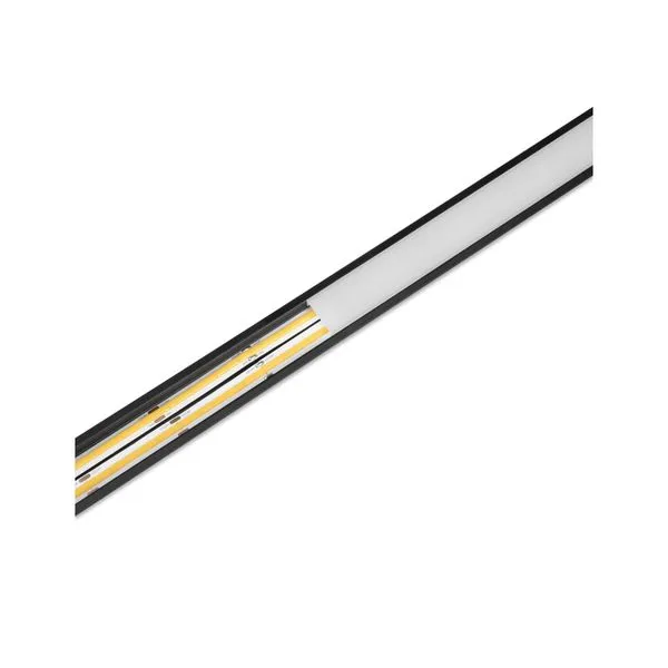 Aluminiumprofil för LED-list AGGE Wide Recessed – Infälld, bred, Svart (100 cm)