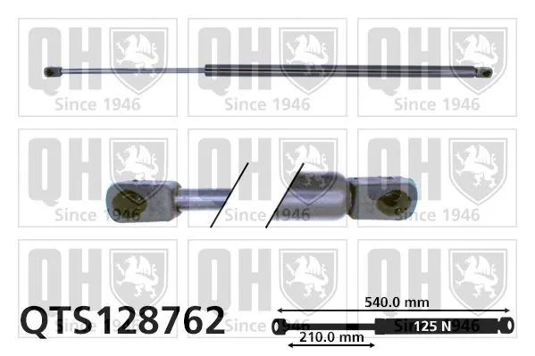 Gasfjäder, motorhuv QUINTON HAZELL QTS128762