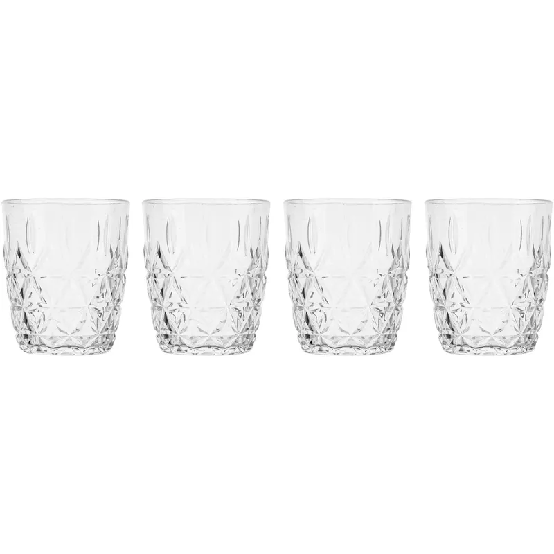 Sagaform Picknick Juni vattenglas 28 cl 4-pack Klar