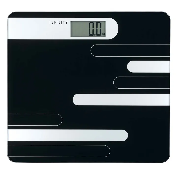 Digital badrumsvåg, 180 kg kapacitet, svart/silver