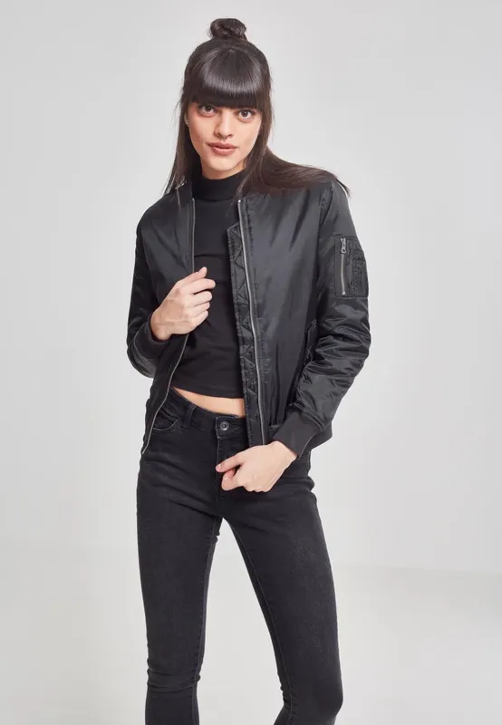 Urban Classics Bomberjakke Dame Svart (#1252)