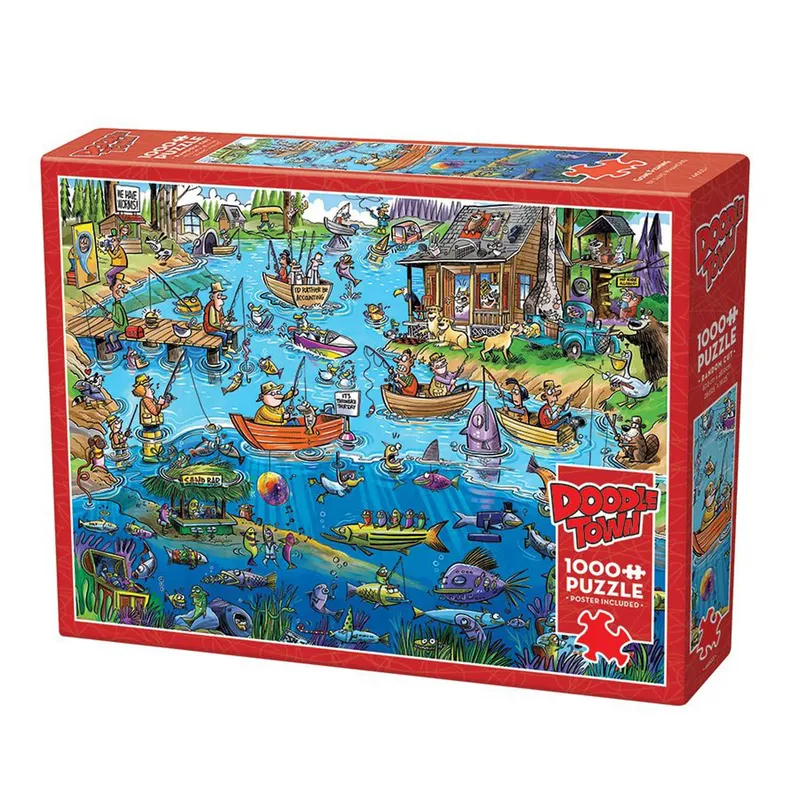 Pussel DoodleTown: Gone Fishing 1000 bitar, Cobble Hill