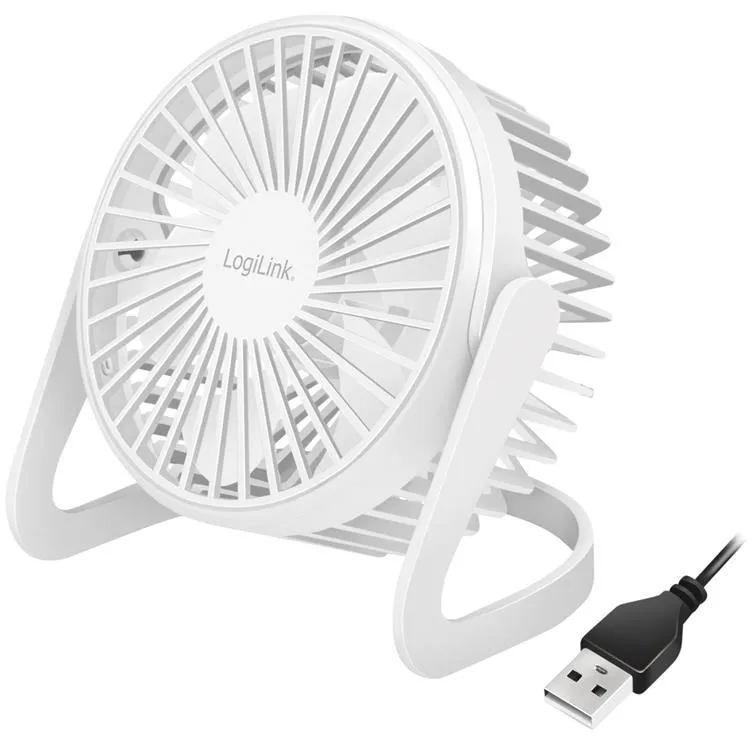LogiLink USB-fläkt Ø12.7 cm - Vit