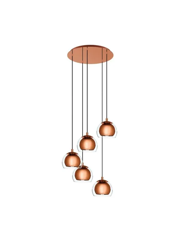 Eglo Rocamar 1 Cluster E27 5l Koppar/Klar