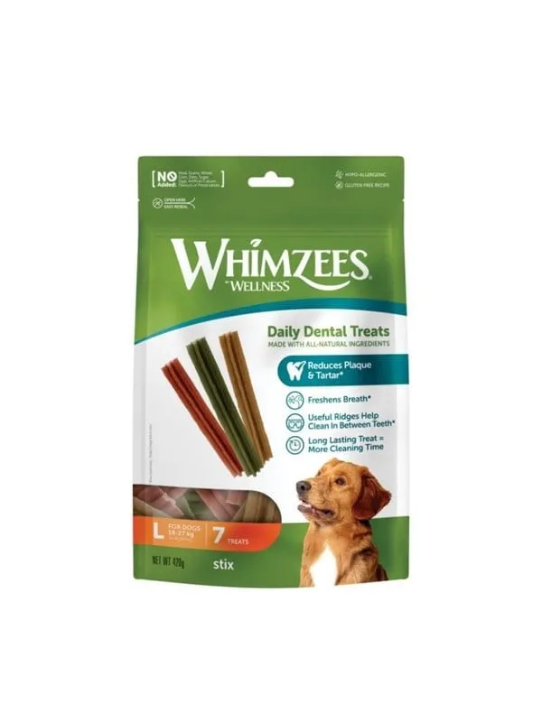 Whimzees tuggben, stix, L, påse m/7 st. (WHZ318)