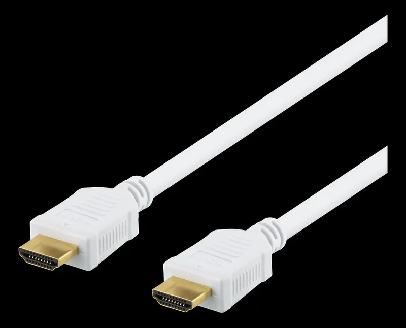 DELTACO High-Speed HDMI-kabel, 5m, Ethernet, 4K UHD, vit