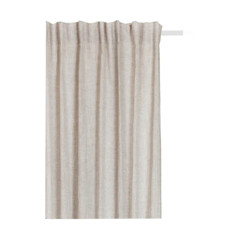 Himla Sunshine gardin med veckband 140×290 cm Oatmeal (natur)