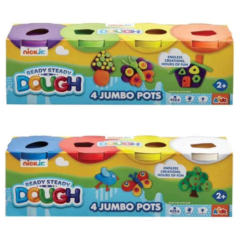 Ready Steady Dough Jumbo Pots 4-pack, osort.