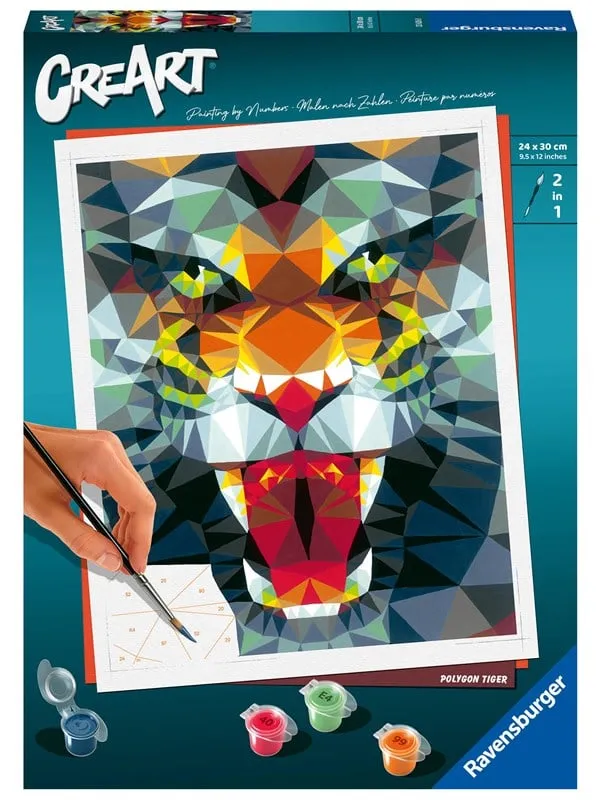 Ravensburger CreArt - Målarset - Polygon tiger