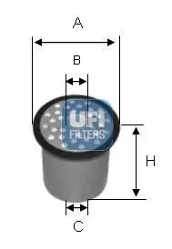 Bränslefilter UFI 24.388.00