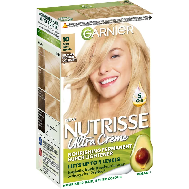 Garnier Nutrisse Ultra Créme Permanent Hårfärg 10 Extra Light Blonde