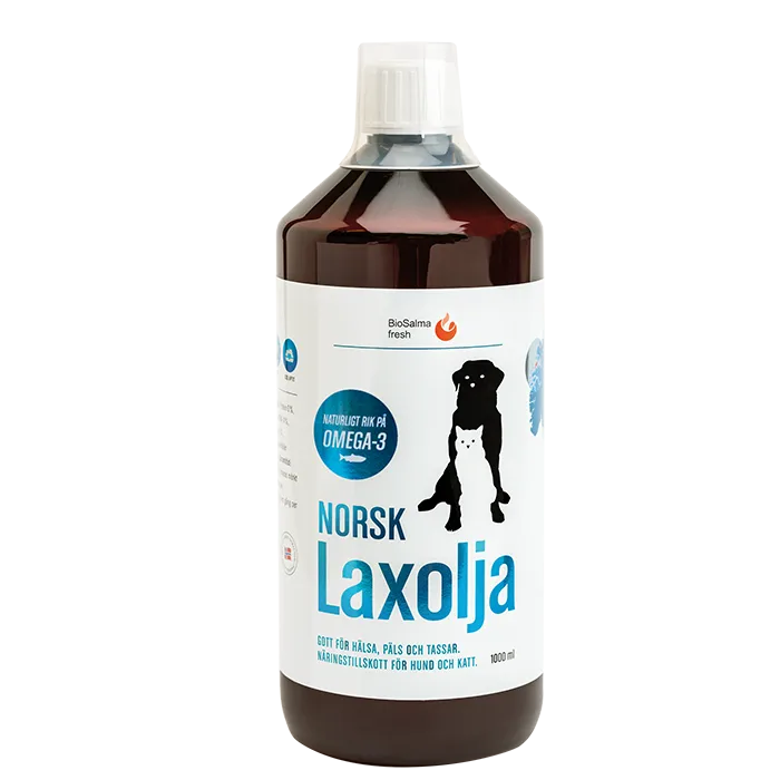 Biosalma Norsk Laxolja för hund och katt 1000 ml